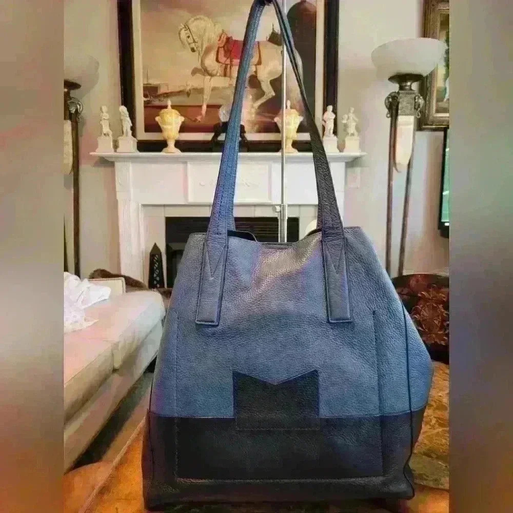 Michael Kors 2tone Blue leather bag - Picture 2 of 11